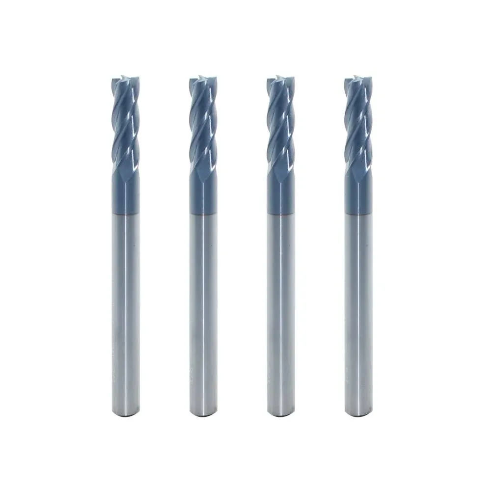 Carbide Square End Mill For Alloy Steels/hardene<wbr/>d Steels 1/8&#034; End Mill Bits 4 Fl