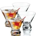 Stemless Martini Glasses Set of 4-8.5 Oz Cocktail Glasses for Martini Margari...