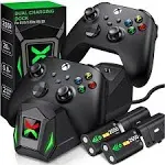 Xbox Controller Charger Station with 2 Rechargeable Battery Packs - Dual Dock