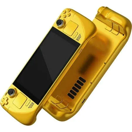 eXtremeRate Custom Full Set Shell with Buttons for Steam Deck LCD - Chrome Gold