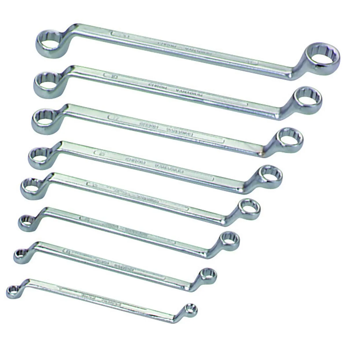 Metric Offset Box End Wrench Set, 8 Piece