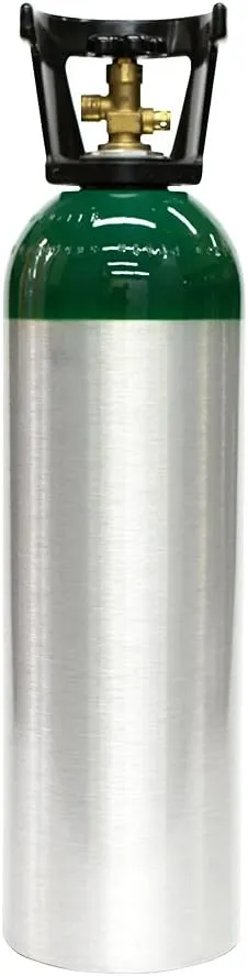 New 60 cu ft Aluminum Oxygen Cylinder with CGA540 Valve