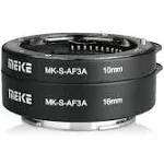 Meike MK-S-AF3A Metal Auto Focus Macro Extension Tube Adapter Ring (10mm+16mm )for Sony Mirrorless E/FE-Mount A7 NEX E-Mount Camera