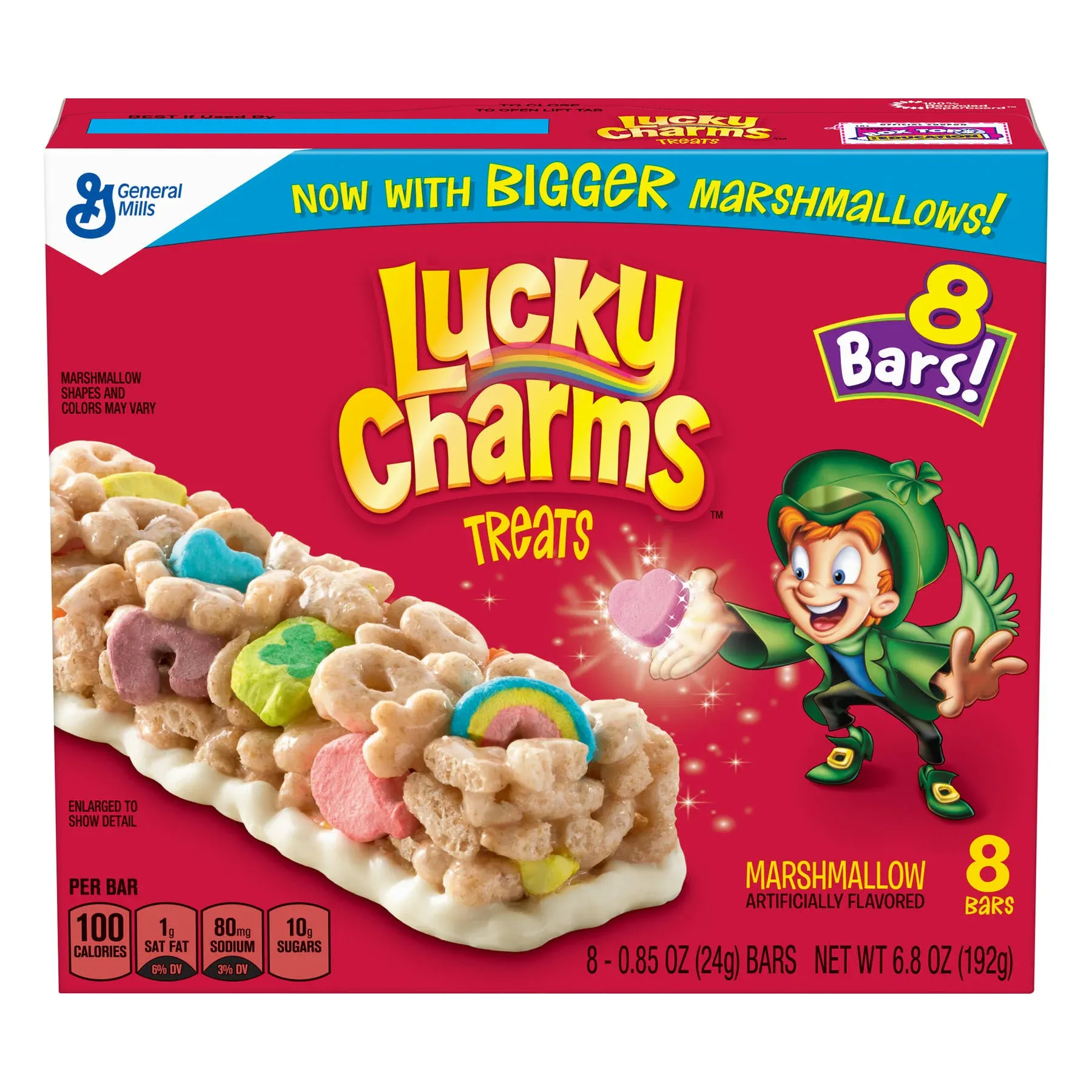 Lucky Charms Marshmallow Treats - 8 count, 0.85 oz each