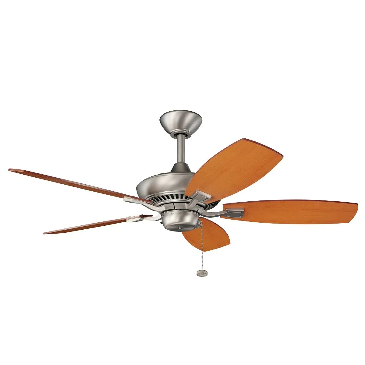 Kichler Canfield 44" Ceiling Fan - Brushed Nickel - Walnut/Cherry Blades