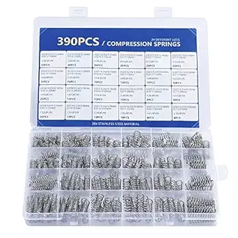 Compression Springs Assortment Kit 390 Pcs 24 Different Sizes Stainless Steel...