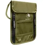 VENTURE 4TH Travel Neck Pouch Neck Wallet with RFID Blocking 5.5&#034; x 8&#034; + Colors