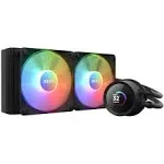 NZXT Kraken 240 RGB - RL-KR240-B1 - 240mm AIO CPU Liquid Cooler - Customizable 1.54" Square LCD Display for Images, Performance Metrics - High-Performance Pump - 2 x F120 RGB Core Fans - Black