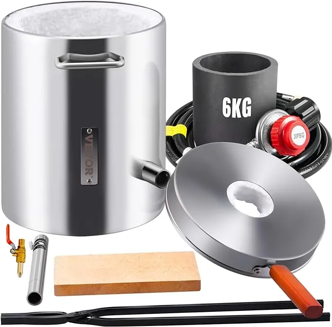 VEVOR 6 kg Propane Smelting Melting Furnace Kit Stainless Steel - 2700