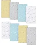 Gerber Unisex-Baby 8-Pack Cotton Flannel Burp Cloths