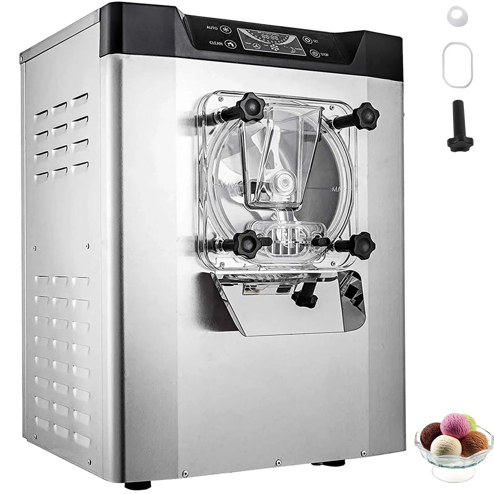 Vevor 20L H Frozen Ice Cream Machine Lcd Commercial Yogurt Maker