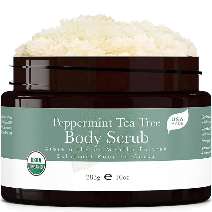 Beauty by Earth Peppermint Tea Tree Body Scrub 283g/10oz