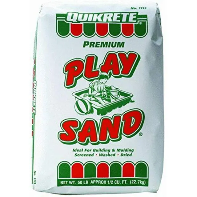 QUIKRETE Washed Play Sand for Sandboxes, Landscaping, Litter Boxes, 50 Lb