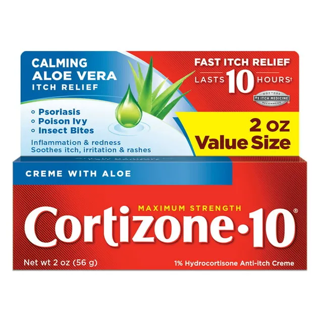 Cortizone 10 Maximum Strength Soothing Aloe Anti-Itch Creme - 1 oz &amp; 2 oz