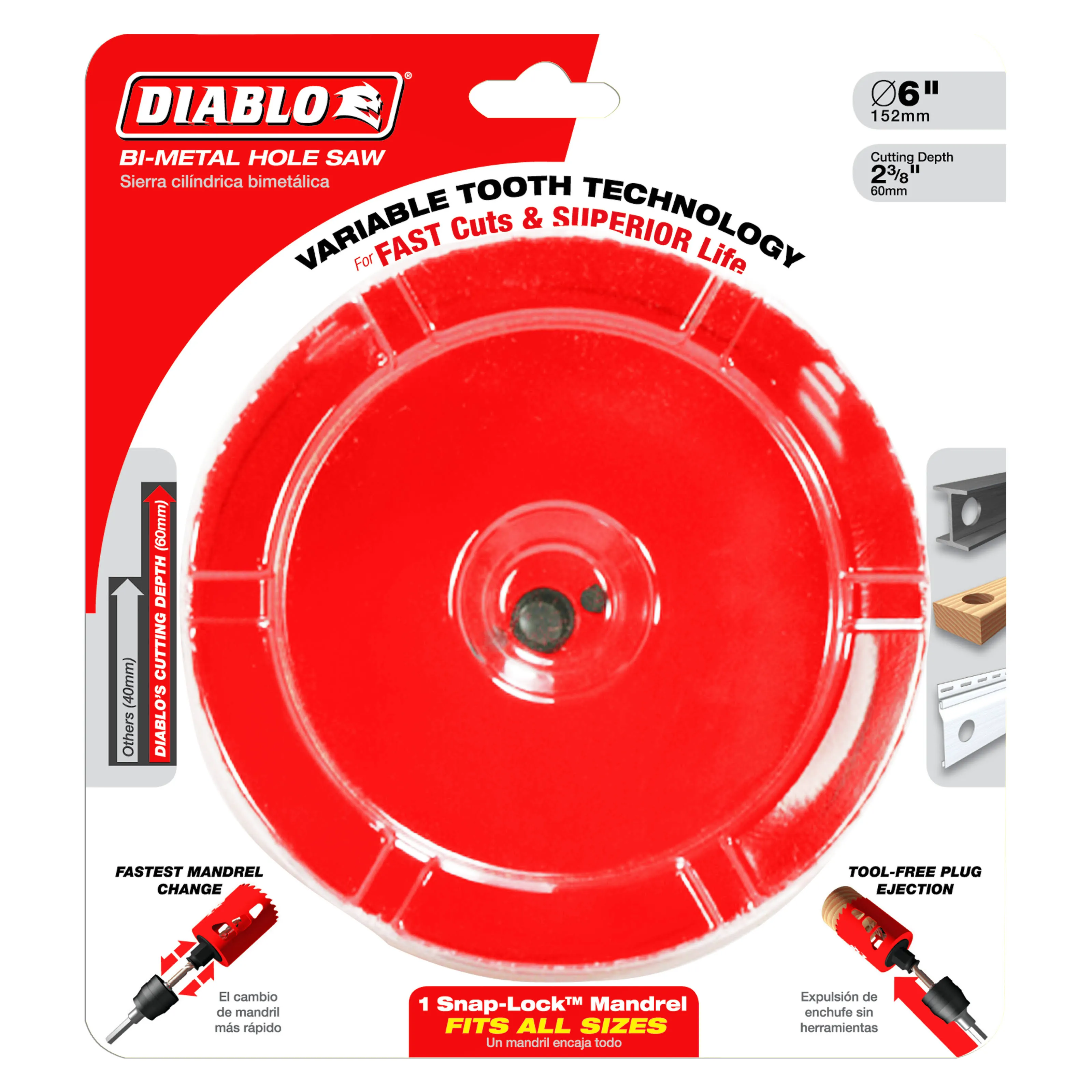 Diablo 5 in.   Bi-Metal Hole Saw 1 pc