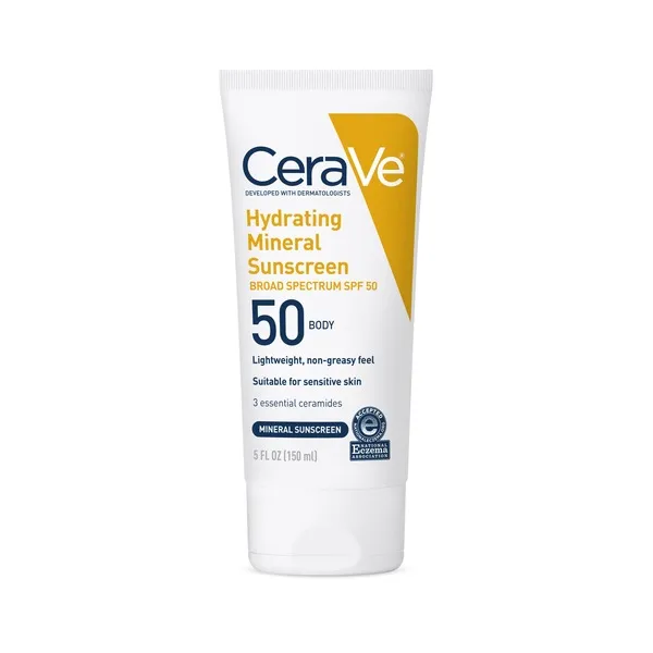 CeraVe Mineral Sunscreen Lotion, Oil-Free Body Sunscreen with SPF 50, 5 oz | CVS