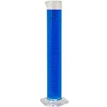 1000ml Graduated Cylinder, 3.3 Borosilicate Glass, Single Metric Scale, Karter Scientific 213I15 (Single)