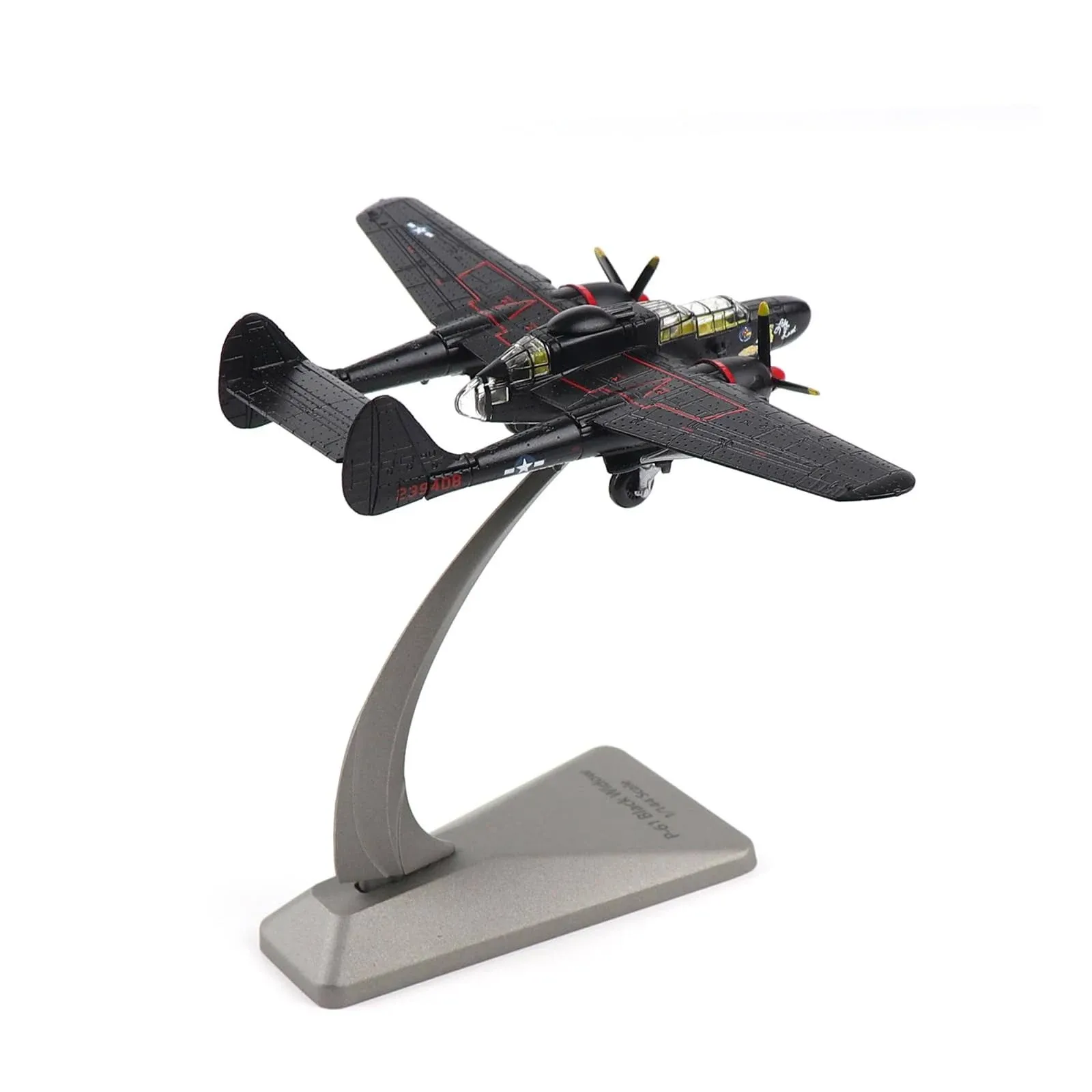 NUOTIE Northrop P-61B Black Widow 1:144 Scale Aircraft Model Kits WWII Fighter Model Metal Die-cast Model Aircraft for Collection Or Airplane Model Gift