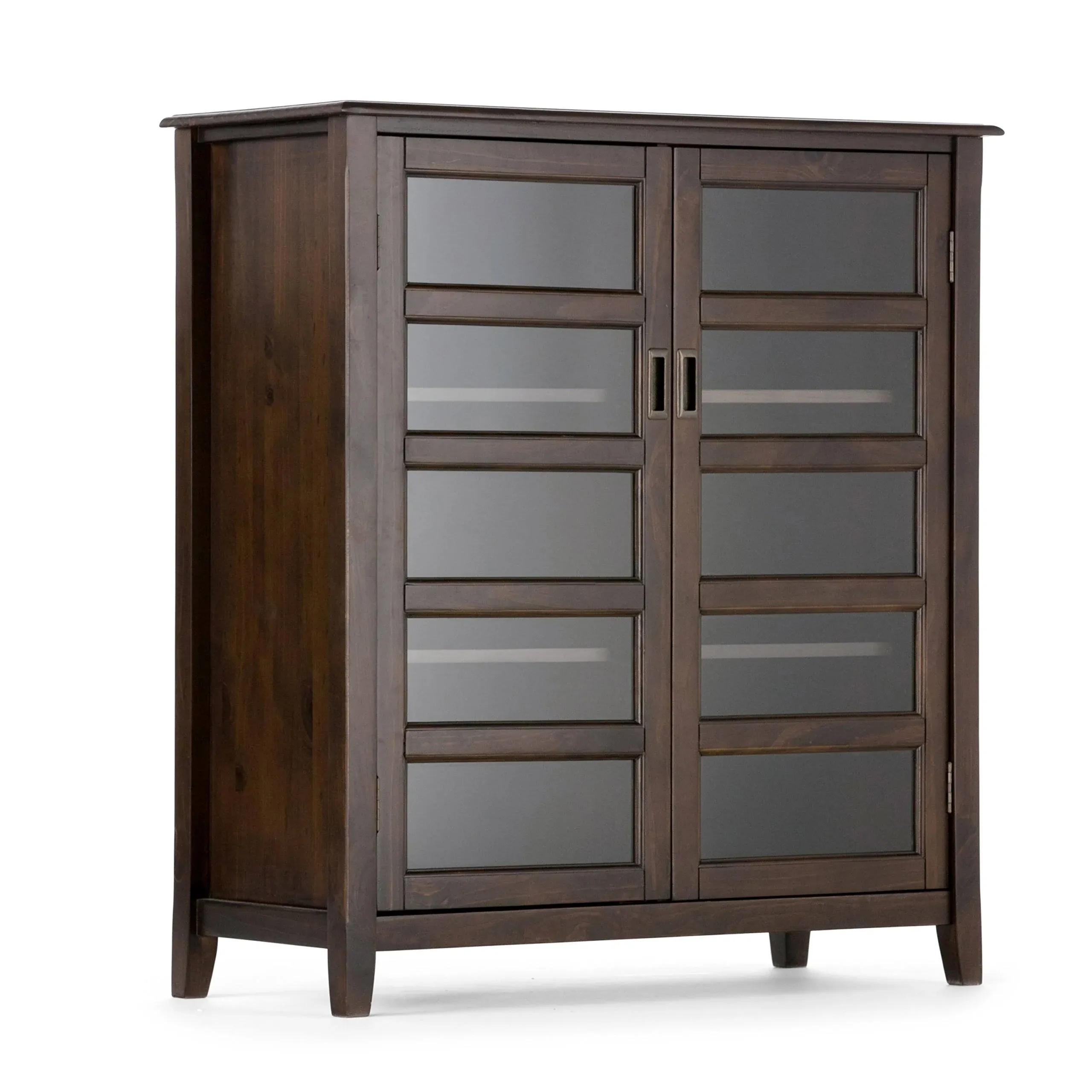 Simpli Home Burlington Solid Wood 40&#034; Wide  Transitional Medium Storage Cabinet