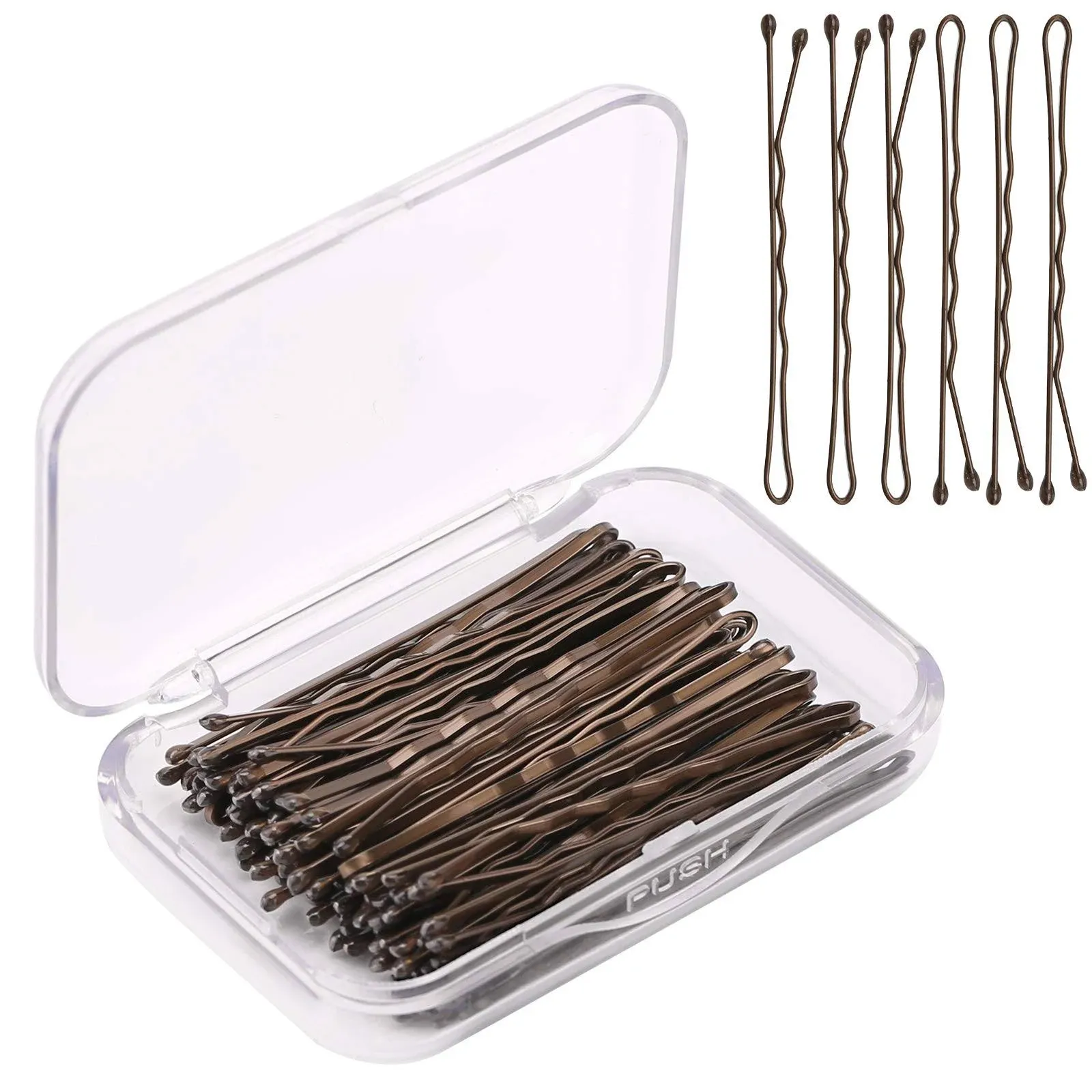 AIEX Hair Pins Kit Hair Clips Secure Hold Bobby Pins Hair Clips for Women Girls and Hairdressing Salon (Straight, Brown)