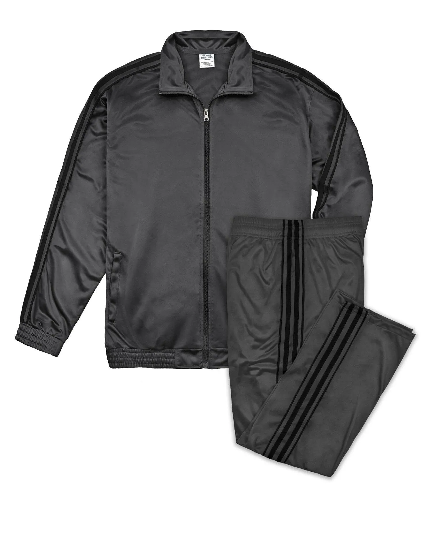 Blair Men's Victory Men's Track Jacket and Pant Set - Grey - M - Misses