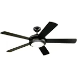 Westinghouse Lighting 7224200 Comet Indoor Ceiling Fan with Light 52 inch Matte Black