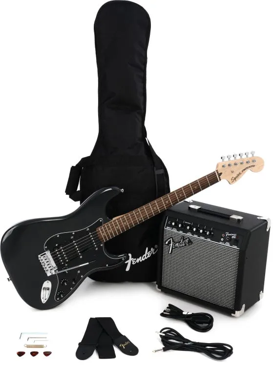 Squier affinity Series Charcoal Frost Metallic Stratocaster HSS Pack