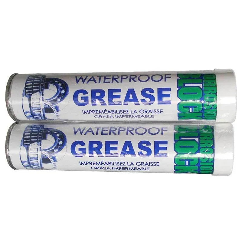 Corrosion Block High Performance Waterproof Grease - (2) 3oz Cartridges - Non-Hazmat, Non-Flammable & Non-Toxic