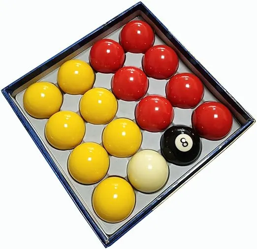 Billiard Balls Red and Yellow Pool Ball Set - 2 Inch Billiards