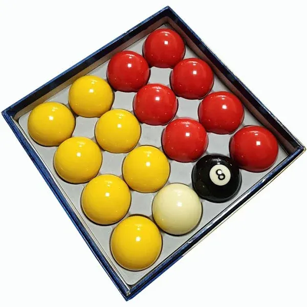 Billiard Balls Red and Yellow Pool Ball Set - 2 Inch Billiards