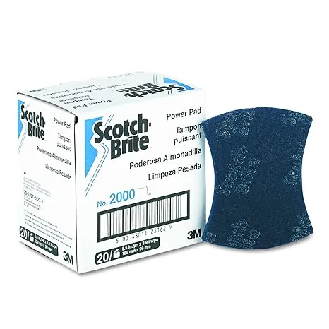 3M Scotch-Brite Power Pad 2000, 5.5 in x 3.9 in, Blue3M Scotch-Brite Power Pad 2000, 5.5 in x 3.9 in, Blue