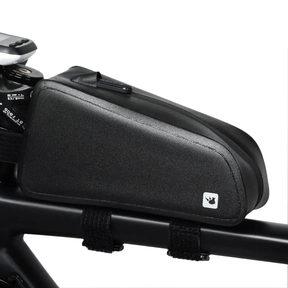 Rhinowalk Bike Bag Bike Top Tube Bag Bike Frame Bag Stable Bicycle Frame Bag Bicycle Bag Professional Cycling Accessories, Black