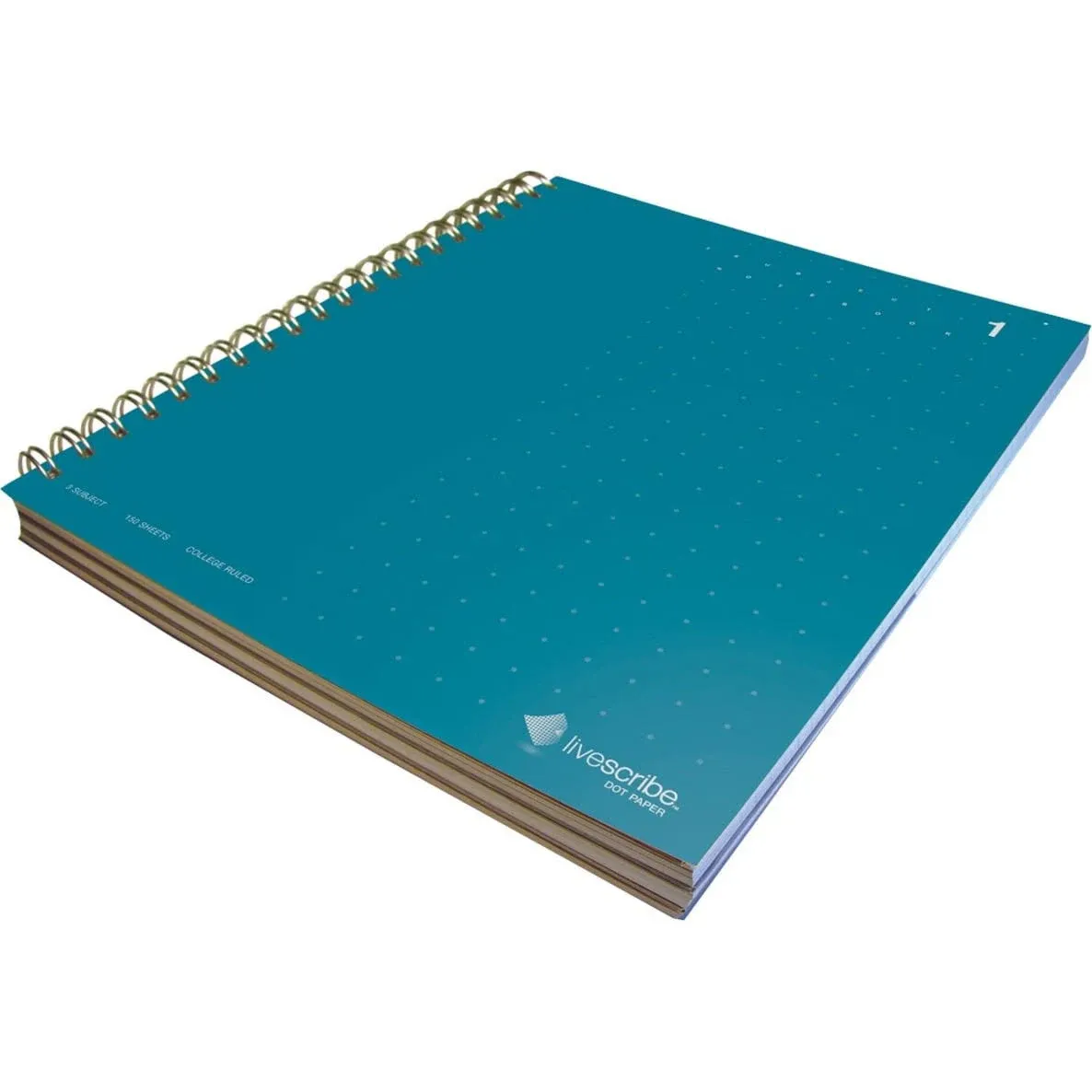 Livescribe 3-Subject Lined Notebook, Dark Blue