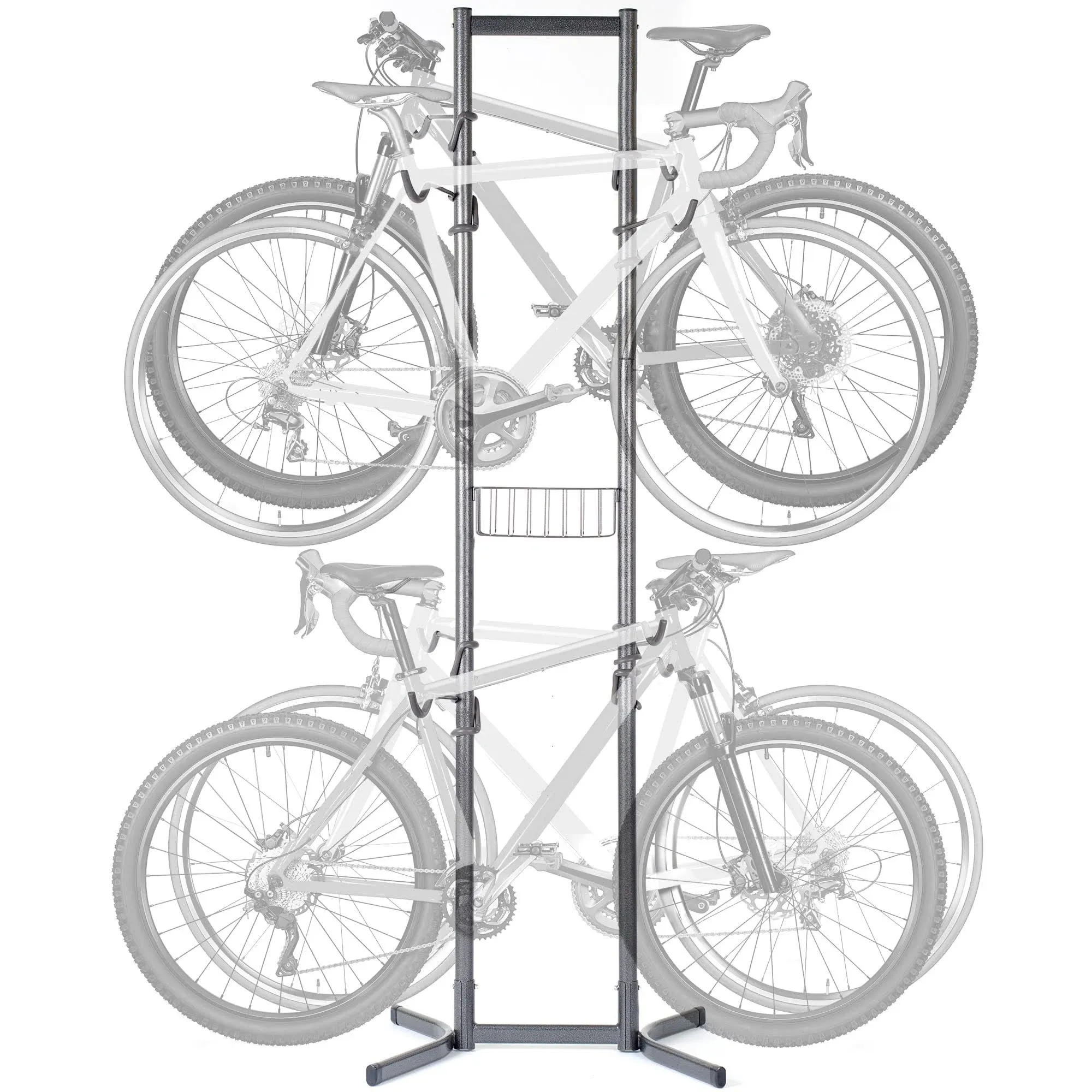 Delta Freestanding Bike Rack (Silver) (4 Bikes)