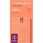 Cleanlogic Body Exfoliating Cloth, Stretchy Exfoliator Bath and Shower Washcloths for Smooth and Softer Skin, Reusable Daily Skincare Tool, Assorted Colors, 3 Count Value Pack