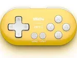 Nargos 8Bitdo Zero 2 Bluetooth Key Chain Sized Mini Controller for Nintendo Switch, Windows, Android and Macos (Yellow Edition)