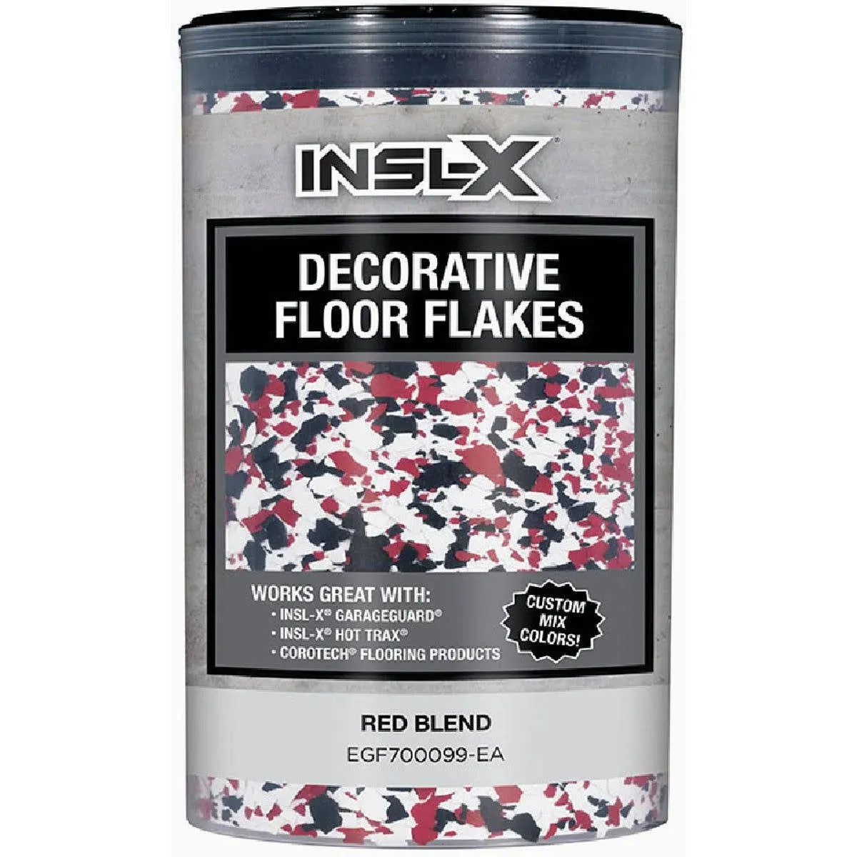 Insl-X Indoor and Outdoor Red Blend Decorative Floor Flakes 12 oz