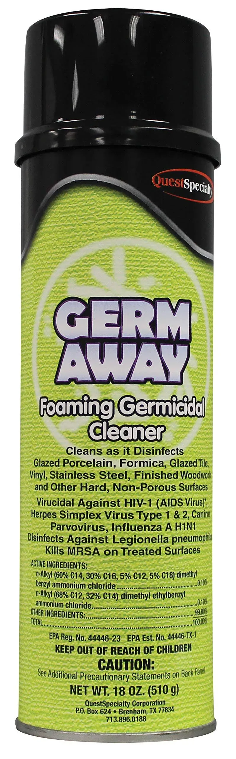 Germ Away Foaming Germicidal Cleaner, 18 oz. can, 1 count