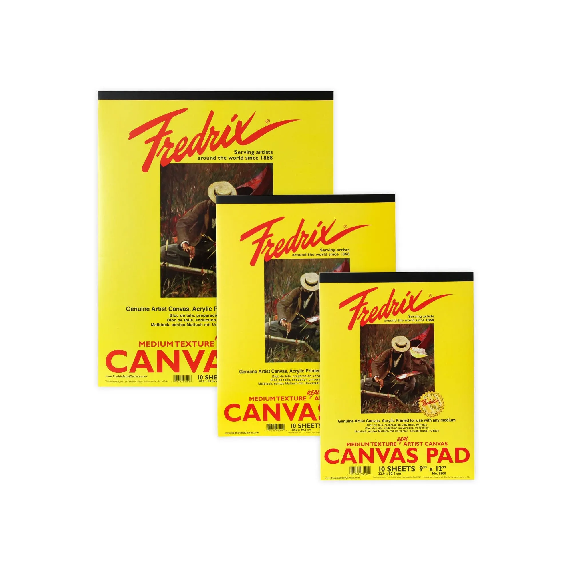 Canvas Pad Fredrix Size: 10" H x 8" W