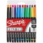 Sharpie 24pk Felt Pens 0.4mm Fine Tip Multicolored