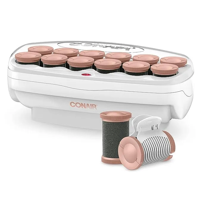 Conair Ceramic 1 1/2-inch Hot Rollers, Super Clips Included, Create Big Bouncy Curls