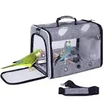 ORIZZP Bird Carrier Backpack with Rope Perch, Portable Multi-Colored 