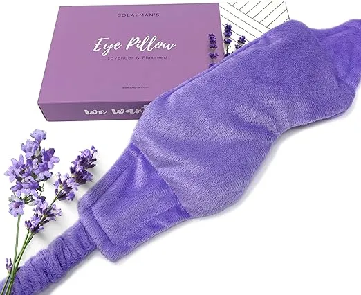 Weighted Lavender Eye Mask for Sleeping, Yoga, Dry Eyes, Headache, Migraine Relief - Great Relaxation Gifts for Mom, Dad, Women, Men - Aromatherapy Lavender Eye Pillow Gift