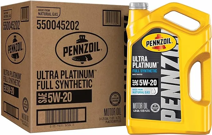 Pennzoil Ultra Platinum Full Synthetic 5W-30 Motor Oil (5-Quart, Case of 3)