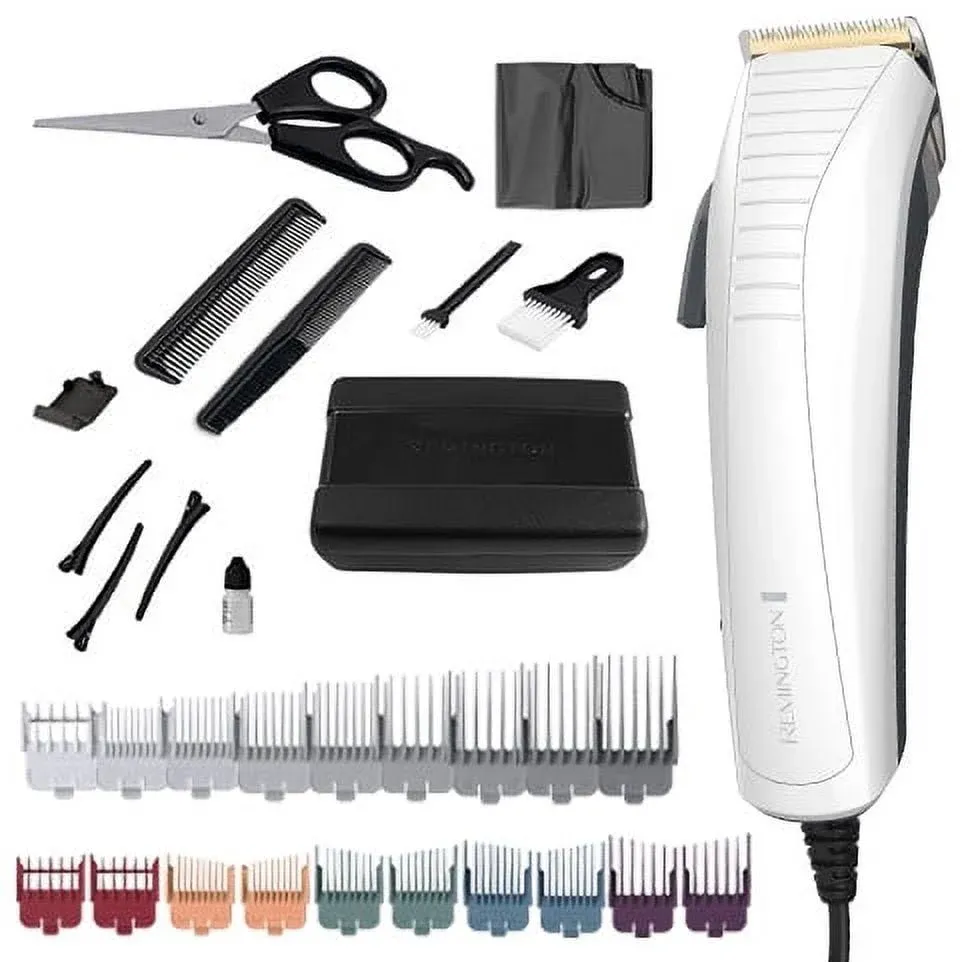 Titanium Haircut Kit, 24 Piece Set, Japanese Grade Steel Blades, White