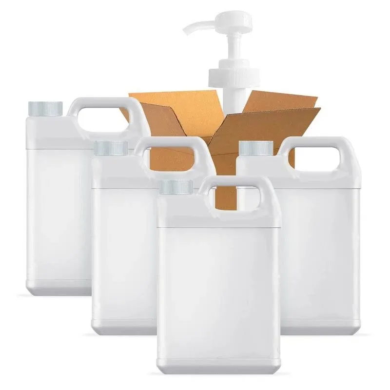 Generic HWL 1-Gallon Plastic F-Style Jug (4-Pack) Reusable w/ Shipping Box, Food ...