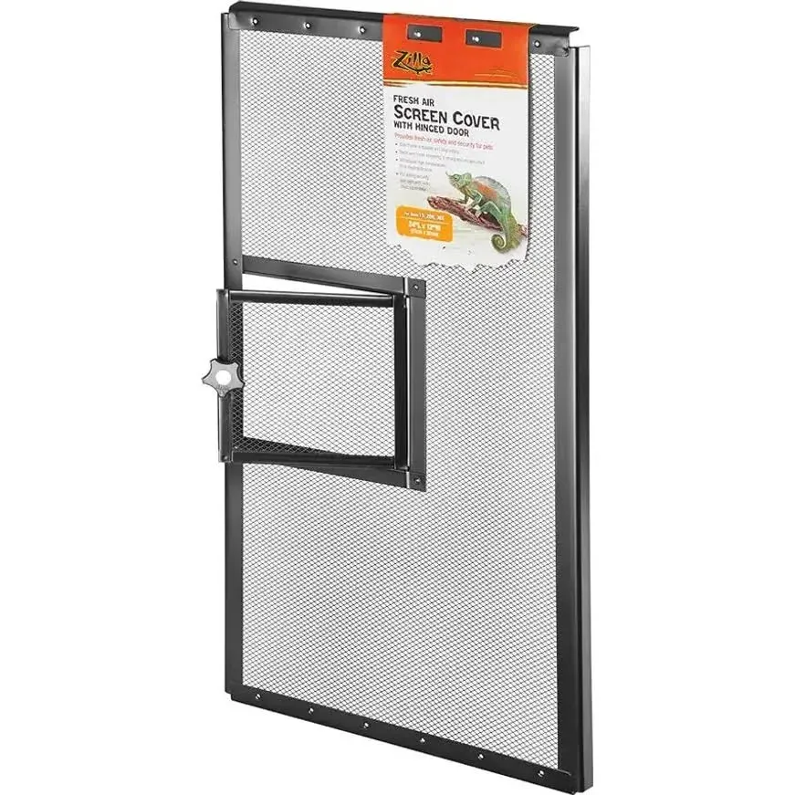 Zilla Fresh Air Screen Cover with Hinged Door 24 x 12 Inch 100111488