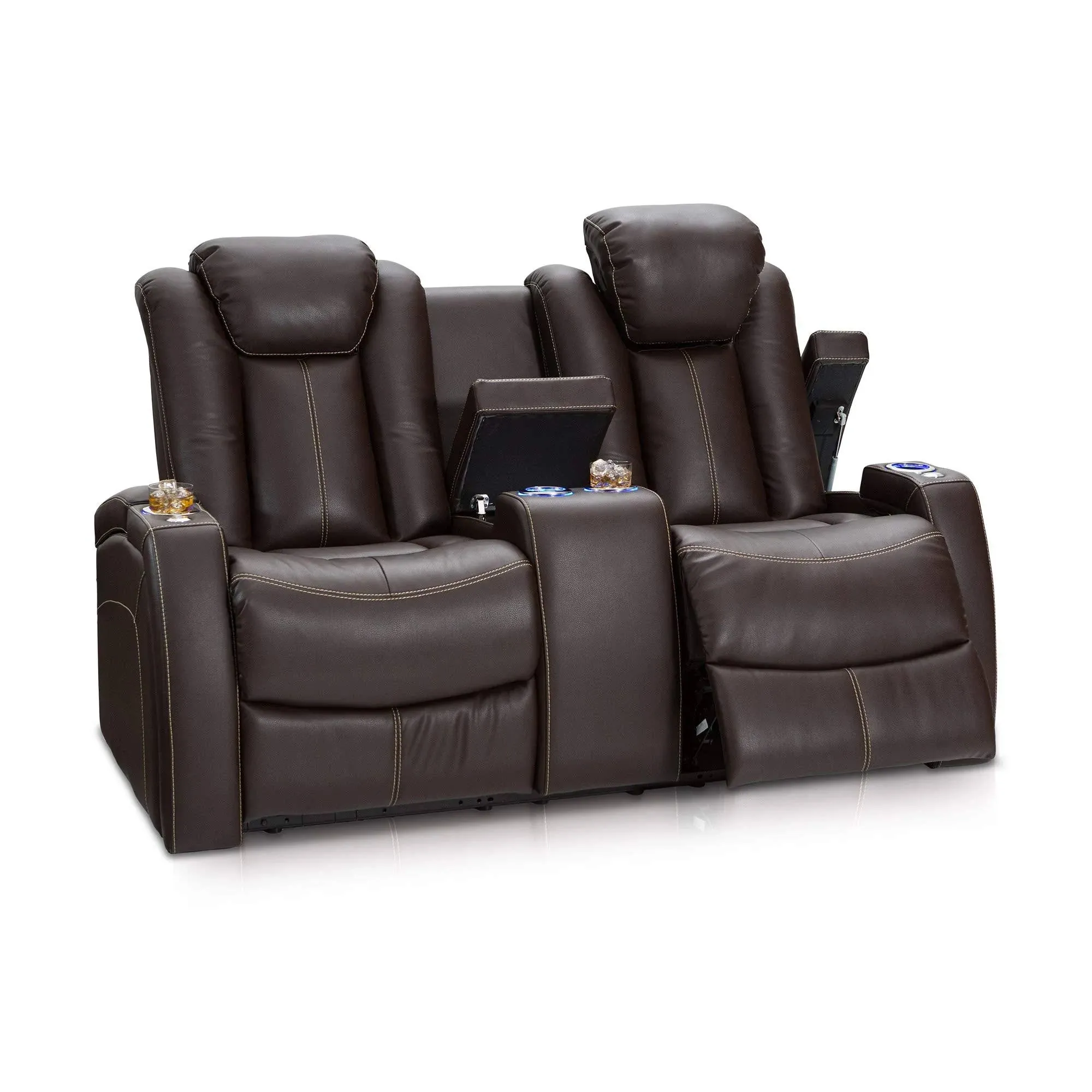 Seatcraft Omega Home Theater Seating Living Room Leather Gel Power Recline