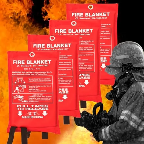 MRPAPA Fire Blanket 40&#034;x40&#034; Fiberglass Fire Blanket for Emergency Survival Fl...