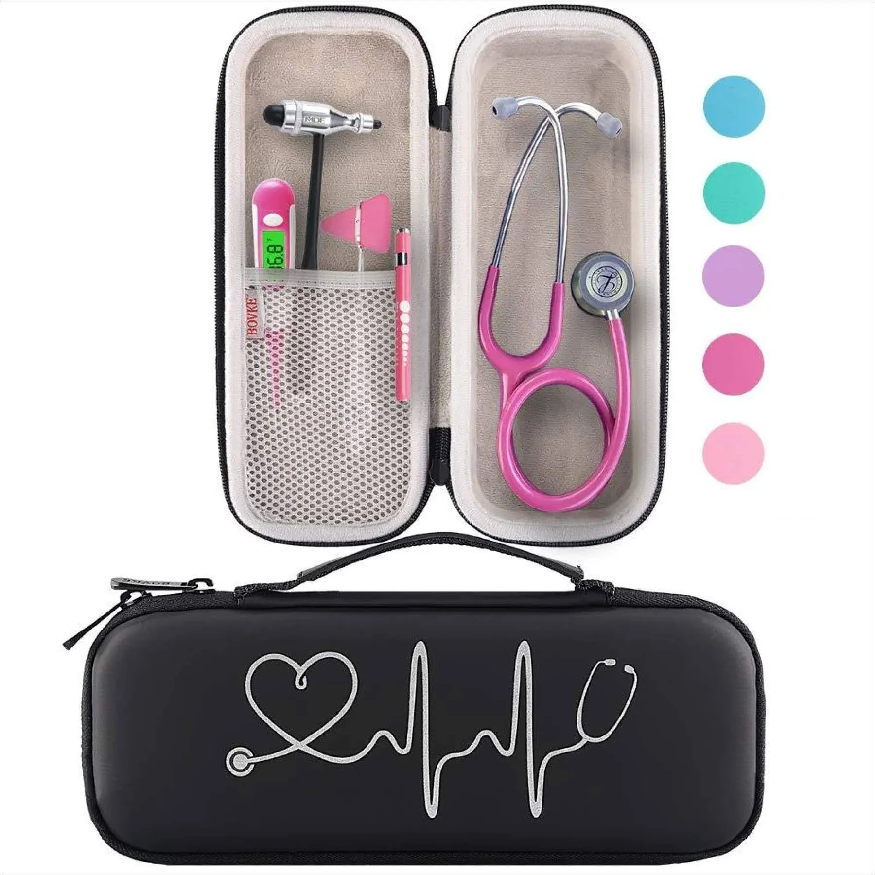 Bovke Stethoscope Case Compatible with 3M Littmann Classic III Lightweight II S.E ...